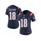 Women's Nike New England Patriots #18 Matthew Slater Limited Navy Blue Rush NFL Jersey