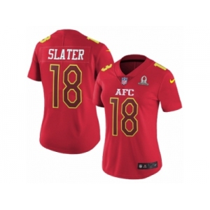 Women's Nike New England Patriots #18 Matthew Slater Limited Red 2017 Pro Bowl NFL Jersey