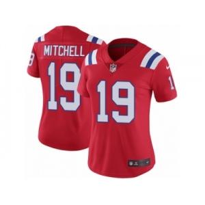 Women's Nike New England Patriots #19 Malcolm Mitchell Vapor Untouchable Limited Red Alternate NFL Jersey