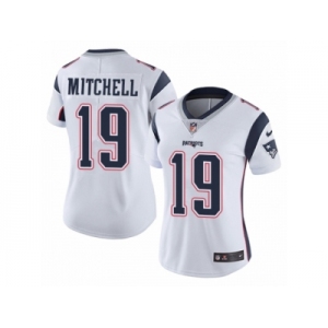 Women's Nike New England Patriots #19 Malcolm Mitchell Vapor Untouchable Limited White NFL Jersey