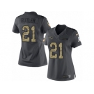 Women's Nike New England Patriots #21 Malcolm Butler Limited Black 2016 Salute to Service NFL Jersey