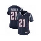 Women's Nike New England Patriots #21 Malcolm Butler Vapor Untouchable Limited Navy Blue Team Color NFL Jersey