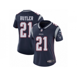 Women's Nike New England Patriots #21 Malcolm Butler Vapor Untouchable Limited Navy Blue Team Color NFL Jersey