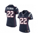 Women's Nike New England Patriots #22 Justin Coleman Limited Navy Blue Team Color NFL Jersey