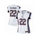 Women's Nike New England Patriots #22 Justin Coleman Limited White NFL Jersey