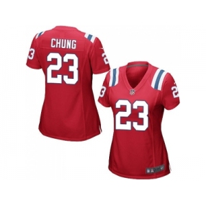 Women's Nike New England Patriots #23 Patrick Chung Red Alternate Stitched NFL Jersey