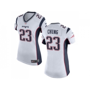 Women's Nike New England Patriots #23 Patrick Chung White Stitched NFL New Jersey