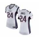 Women's Nike New England Patriots #24 Cyrus Jones White NFL Jersey