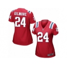 Women's Nike New England Patriots #24 Stephon Gilmore Game Red Alternate NFL Jersey