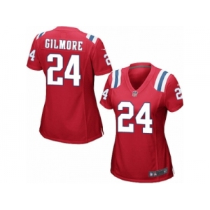 Women's Nike New England Patriots #24 Stephon Gilmore Game Red Alternate NFL Jersey