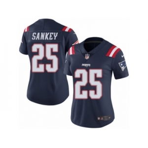 Women's Nike New England Patriots #25 Bishop Sankey Limited Navy Blue Rush NFL Jersey