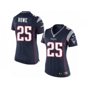 Women's Nike New England Patriots #25 Eric Rowe Limited Navy Blue Team Color NFL Jersey