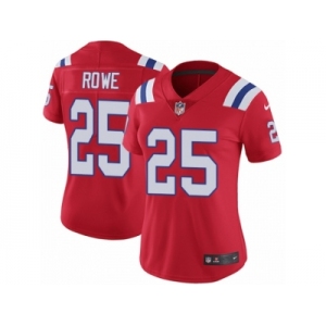 Women's Nike New England Patriots #25 Eric Rowe Vapor Untouchable Limited Red Alternate NFL Jersey