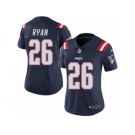 Women's Nike New England Patriots #26 Logan Ryan Limited Navy Blue Rush NFL Jersey