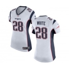 Women's Nike New England Patriots #28 James White White NFL Jersey