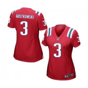 Women's Nike New England Patriots #3 Stephen Gostkowski Red Alternate NFL Jersey