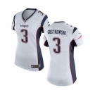 Women's Nike New England Patriots #3 Stephen Gostkowski White NFL Jersey