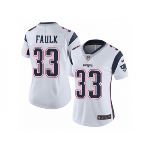 Women's Nike New England Patriots #33 Kevin Faulk Vapor Untouchable Limited White NFL Jerse
