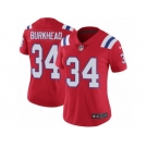 Women's Nike New England Patriots #34 Rex Burkhead Vapor Untouchable Limited Red Alternate NFL Jersey