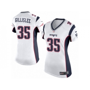 Women's Nike New England Patriots #35 Mike Gillislee Limited White NFL Jersey