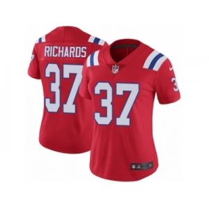 Women's Nike New England Patriots #37 Jordan Richards Vapor Untouchable Limited Red Alternate NFL Jersey