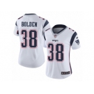 Women's Nike New England Patriots #38 Brandon Bolden Vapor Untouchable Limited White NFL Jersey