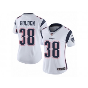 Women's Nike New England Patriots #38 Brandon Bolden Vapor Untouchable Limited White NFL Jersey