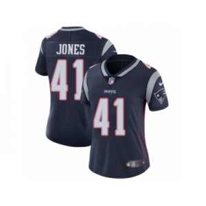 Women's Nike New England Patriots #41 Cyrus Jones Navy Blue Team Color Vapor Untouchable Limited Player NFL Jersey