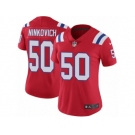 Women's Nike New England Patriots #50 Rob Ninkovich Vapor Untouchable Limited Red Alternate NFL Jersey