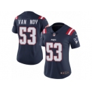 Women's Nike New England Patriots #53 Kyle Van Noy Limited Navy Blue Rush NFL Jersey