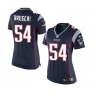 Women's Nike New England Patriots #54 Tedy Bruschi Navy Blue Team Color NFL Jersey