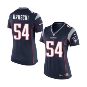 Women's Nike New England Patriots #54 Tedy Bruschi Navy Blue Team Color NFL Jersey