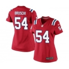 Women's Nike New England Patriots #54 Tedy Bruschi Red Alternate NFL Jersey