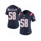 Women's Nike New England Patriots #58 Shea McClellin Limited Navy Blue Rush NFL Jersey