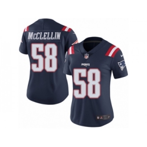 Women's Nike New England Patriots #58 Shea McClellin Limited Navy Blue Rush NFL Jersey