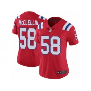 Women's Nike New England Patriots #58 Shea McClellin Vapor Untouchable Limited Red Alternate NFL Jersey