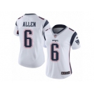 Women's Nike New England Patriots #6 Ryan Allen Vapor Untouchable Limited White NFL Jersey