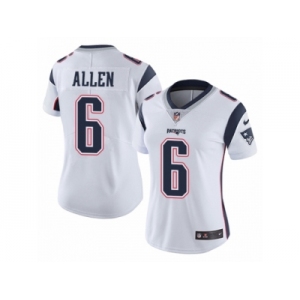 Women's Nike New England Patriots #6 Ryan Allen Vapor Untouchable Limited White NFL Jersey