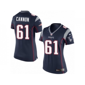 Women's Nike New England Patriots #61 Marcus Cannon Limited Navy Blue Team Color NFL Jersey