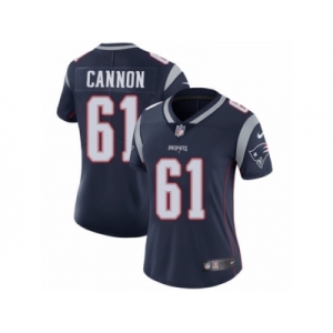 Women's Nike New England Patriots #61 Marcus Cannon Vapor Untouchable Limited Navy Blue Team Color NFL Jersey