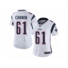 Women's Nike New England Patriots #61 Marcus Cannon Vapor Untouchable Limited White NFL Jersey