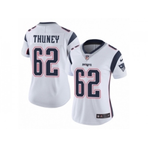 Women's Nike New England Patriots #62 Joe Thuney Vapor Untouchable Limited White NFL Jersey