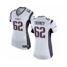 Women's Nike New England Patriots #62 Joe Thuney White NFL Jersey