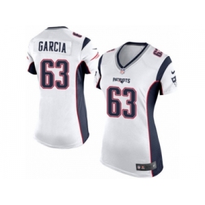 Women's Nike New England Patriots #63 Antonio Garcia Limited White NFL Jersey