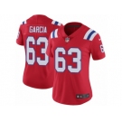 Women's Nike New England Patriots #63 Antonio Garcia Vapor Untouchable Limited Red Alternate NFL Jersey