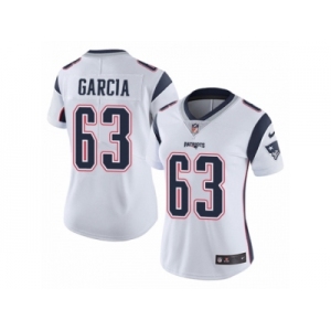 Women's Nike New England Patriots #63 Antonio Garcia Vapor Untouchable Limited White NFL Jersey