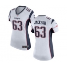 Women's Nike New England Patriots #63 Tre Jackson White NFL Jersey