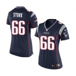 Women's Nike New England Patriots #66 Bryan Stork Navy Blue Team Color NFL Jersey