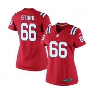 Women's Nike New England Patriots #66 Bryan Stork Red Alternate NFL Jersey