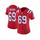 Women's Nike New England Patriots #69 Shaq Mason Vapor Untouchable Limited Red Alternate NFL Jersey